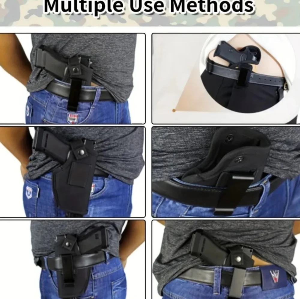 Universal Tactical IWB/OWB Holster - Concealed Carry - Fits Most Handguns + Mag